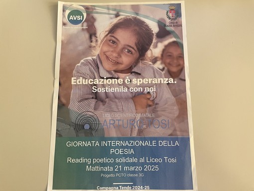 Il liceo Tosi celebra la &quot;Giornata della Poesia&quot; con un reading solidale sul tema della libertà