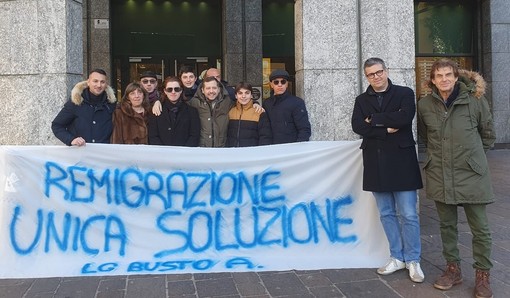 Busto, dopo la notte di follia la Lega attacca: «Remigrazione»