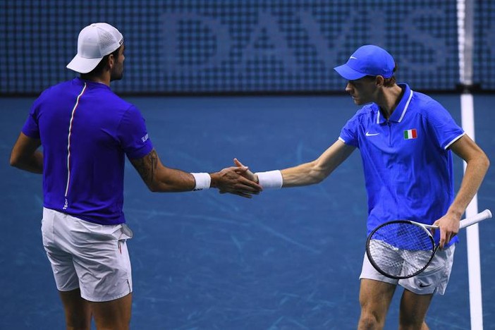 Matteo Berrettini e Jannik Sinner, il doppio dei sogni italiani in Coppa Davis - Afp