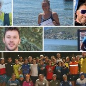 L'allenatore varesino Stefano Galante, il primo da sinistra in cima al collage, e alcuni dei ragazzi e degli adulti che superano ogni limite grazie allo sport e a Oxygen Triathlon