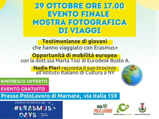 Al Polo Lavoro di Marnate una serata per conoscere meglio Erasmus+