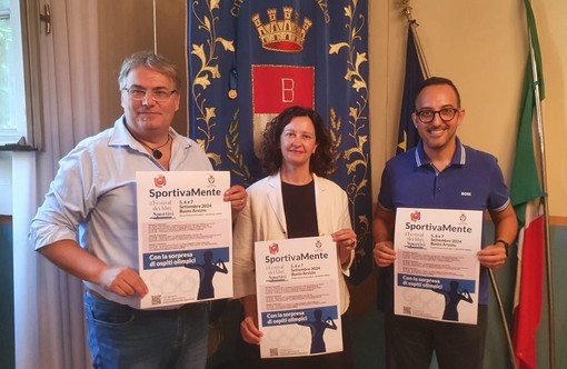 Da sinistra, Enrico Anghilante, Manuela Maffioli e Maurizio Artusa alla presentazione di SportivaMente