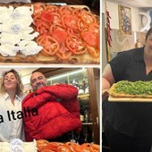 Novanta centimetri di pizza tricolore: da Ciro l'Italia vince anche a tavola