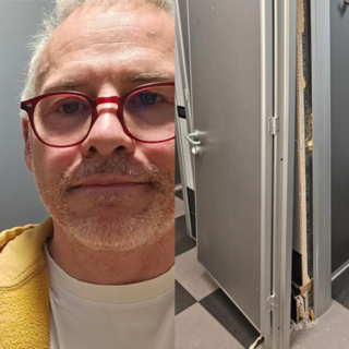 Jacques Villeneuve bloccato in un bagno a Malpensa