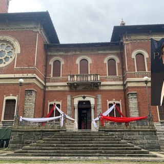 Villa Tosi pronta alla patronale (foto del Comune) e Giorgio Paglini